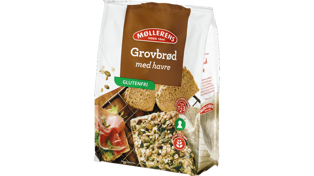 Møllerens Grovbrød med havre, glutenfri