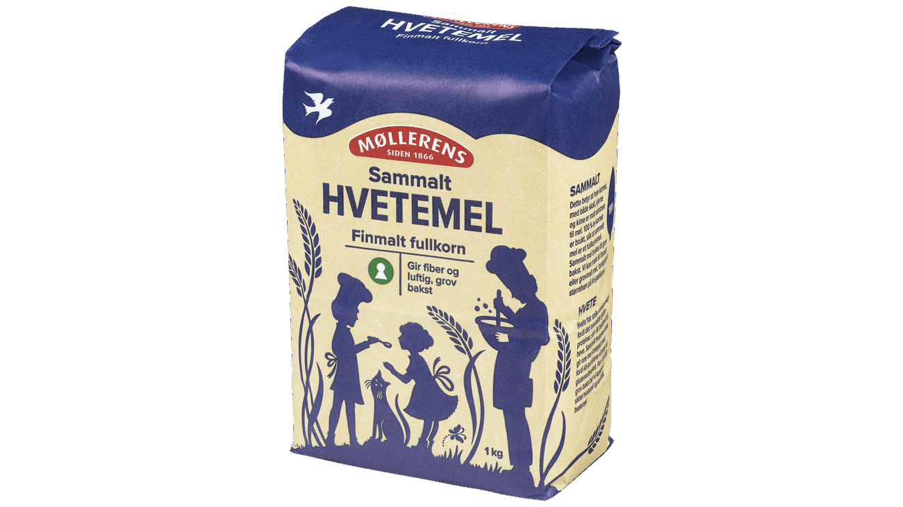 Møllerens Hvetemel sammalt finmalt