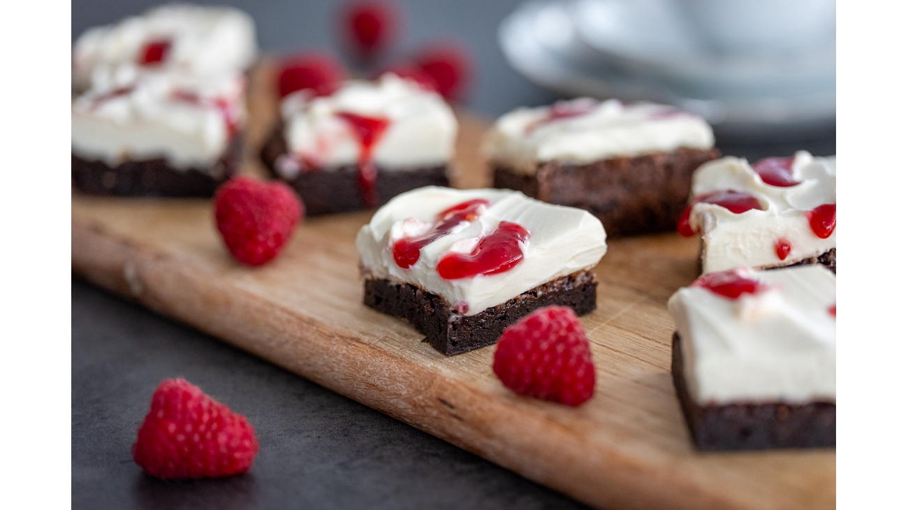 Brownie med ostekrem