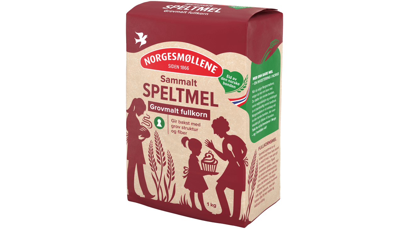 Norgesmøllene Speltmel sammalt grovmalt