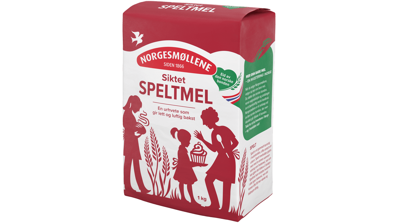 Norgesmøllene Speltmel siktet