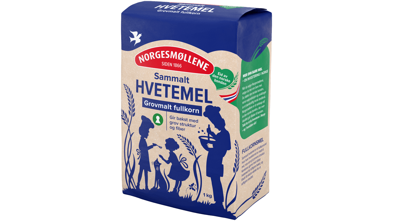Norgesmøllene Hvetemel sammalt grovmalt
