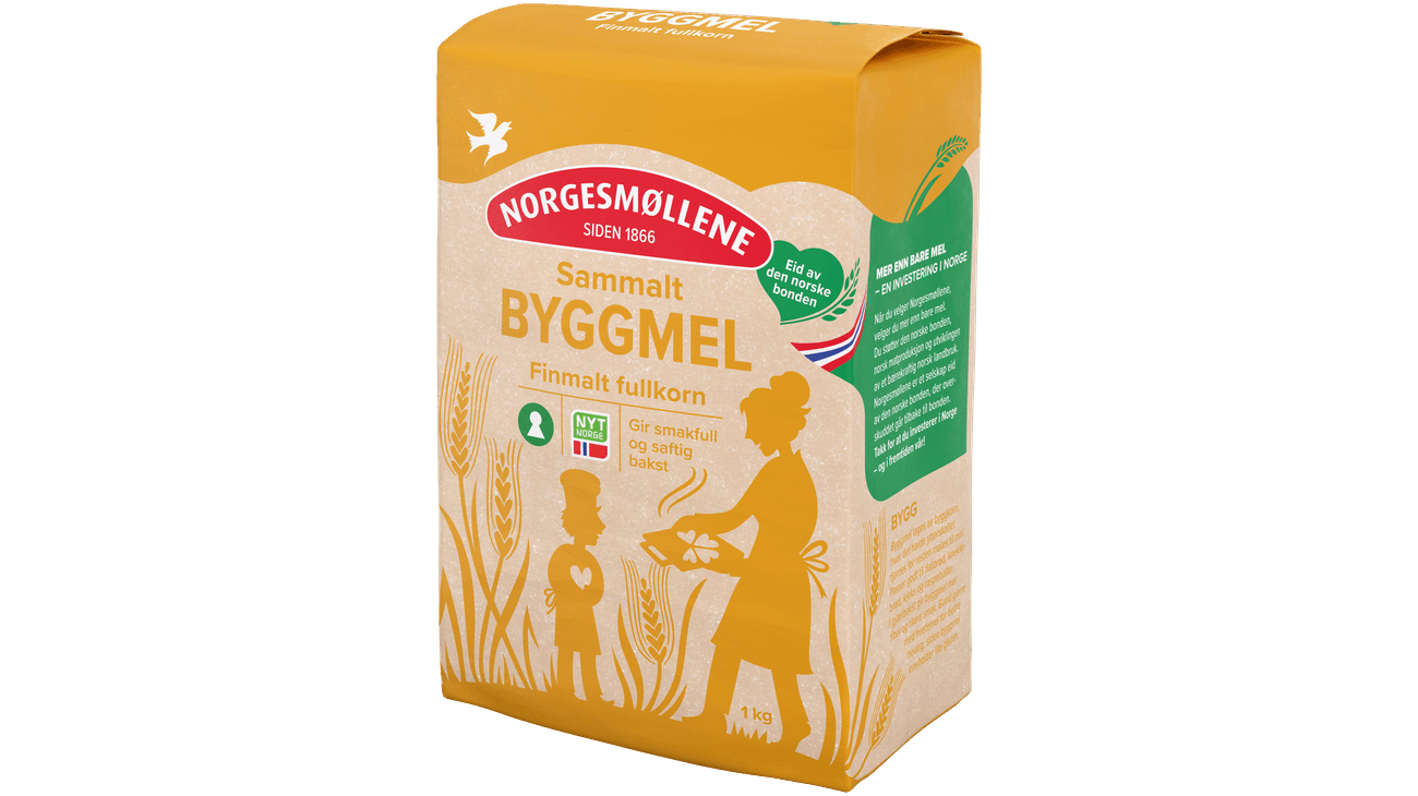 Norgesmøllene Byggmel sammalt finmalt