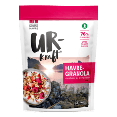 Urkraft Havregranola jordbær og bringebær