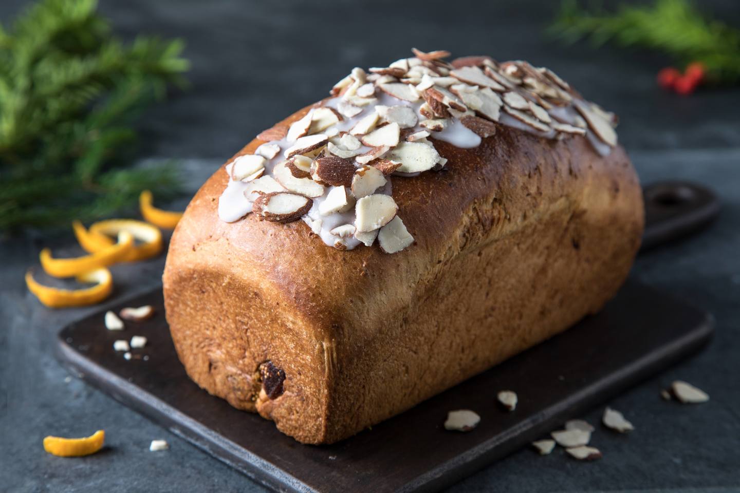 Julebrød med appelsin og mandel