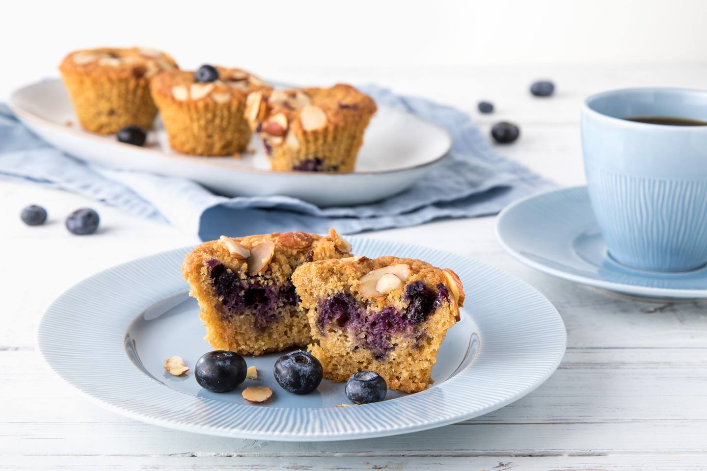 Blåbærmuffins, glutenfri