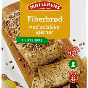 Møllerens Fiberbrød med solsikke, glutenfri