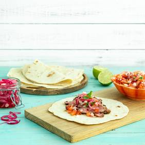 Bifftaco med hjemmelaget tortillas